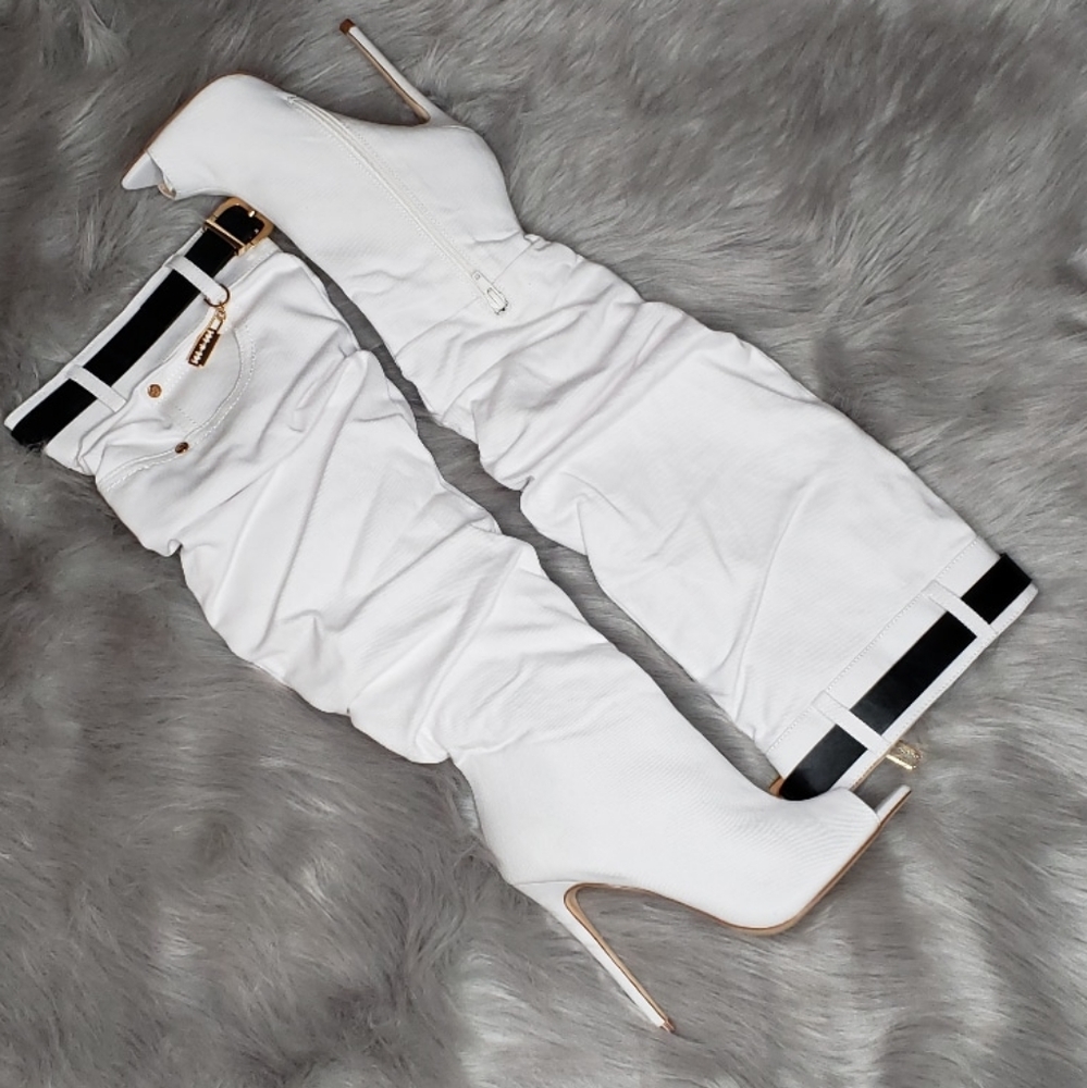 White Denim Bootie!